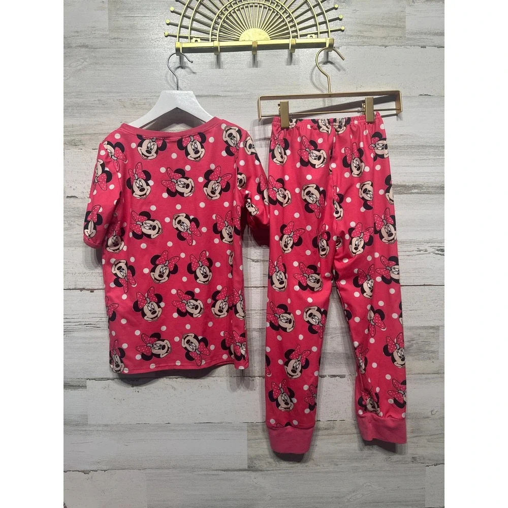 Girls 7-8 Pink Minnie Mouse‎ Polka Dot Set